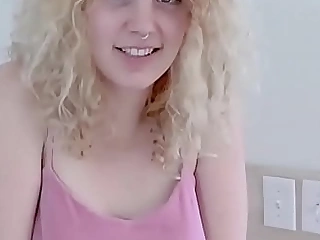 Curly blonde haired and Thick Teen Stepdaughter acquires fucked doggystyle apart from her impersonate father POV