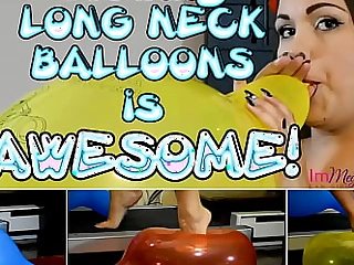 Blowing LONG Shawl BALLOONS is Awesome - Private showing - ImMeganLive