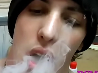 Sex with a cigarette in face hole