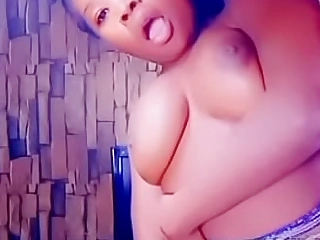 African girl shows his pussy and boobs