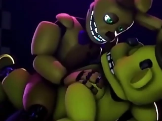 Fredbear together with Springbonnie fuck (not my video)