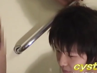 18-year-old Shota's masturbation ejaculation. Even limitation he cums, he's tantalized in his peckers area, and his lips are wiped with his own cum.