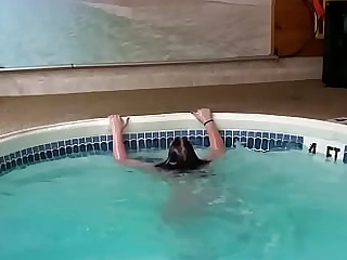 Booty swimming around naked