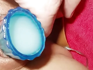 18 eyeing of frozen cum from internet stranger poured into wife's pussy, Hubby takes sloppy 19ths.