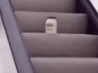 Mayonaise on an escalator but it's maniacal