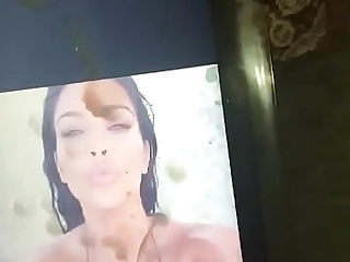 My first cum tribute ever recorded on Kim Kardashian