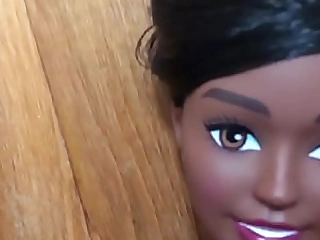 Coal-black Murk Barbie Styling Head Doll