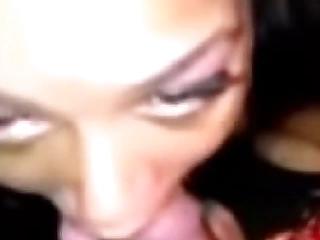Of age BLACK MILF GIVING ME A BLOWJOB.