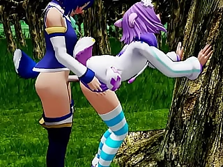 Anime Bunny Ladies - Neptune   Aqua Hard by The Undercover In The Forest - Anal Version