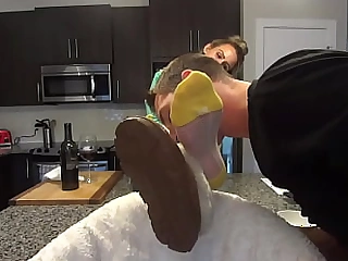 Horny Act out Son Licks My Sweet Sweaty Nylon Soles! (FULL Video) 1080p HD