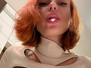 POV Spit increased by Toilet Slavery Pissing With Redhead Dominatrix Kira