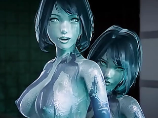Halo Cortana Selfcest Blowjob and Sex - Futanari Porn