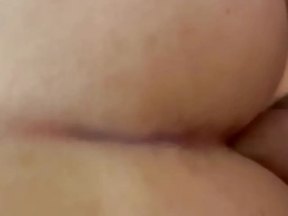 Anal creampie at the mall