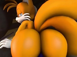 Tails riding Sonic's Big Cock