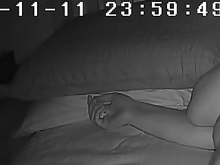 Wife's bedtime usual enmeshed atop spycam (she usually masturbates)