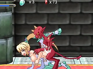Cute blonde girl having sex with monsters men in L d be proper of defeat hentai gameplay