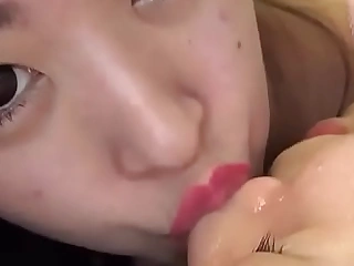 Japanese Asian Tongue Spit Face Nose Eating Sucking Kissing Handjob Fetish - More at fetish-master.net