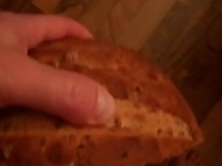 Cock in bread