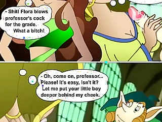 Layla trapped out how Flora gets her high third degree marks (Winx Flash Comics)