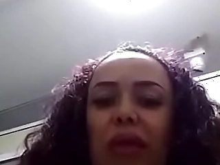 Curly haired redbone masterbating with a dildo faithfulness 1