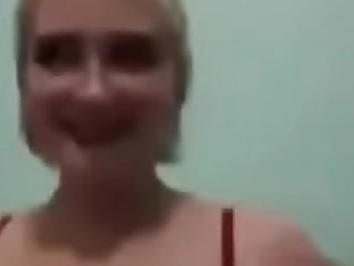 Russian Girl Demonstrates Her Massive Tits