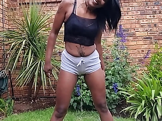 Desi urinate slut making everything raw and pissy as she pees indoors and outdoors in different outfits