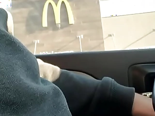 Men Infrequent Cock and Jerks Off in McDonald's Drive-Thru