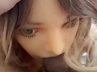Pulverizing my petite sex doll and spunking in her teenage throat