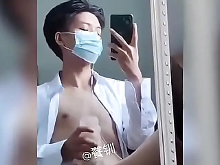 Asian boy cum almost fleshlight adjacent to front be expeditious for the mirror