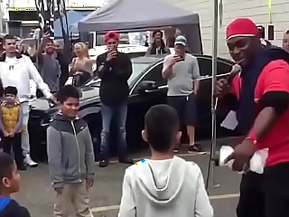 Two small mans singing Blammed