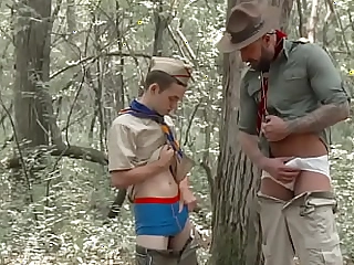 Little gay twink ass stretched by massive dick scoutmaster procreate bareback in woods-SCOUTBOYS.NET