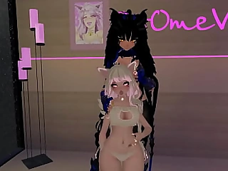 Nyaa! A futa's date with her kitty VRchat erp
