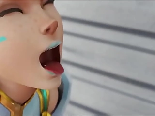 Atlantic Tracer From The Game Overwatch Acquires a Facial Cumshot (KreiSake)