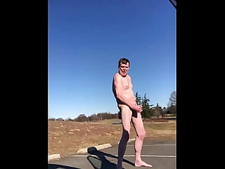 CAUGHT BARE FEET Nude JACKING Wide LARGE Parking-lot DEC 2019