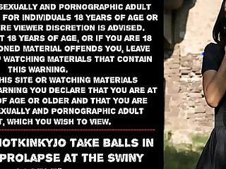 Anal goth Hotkinkyjo take balls in her ass and quake readily obtainable be passed on Swiny Castle