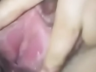 My Tunisian GF fingering her hairy pussy Part 2
