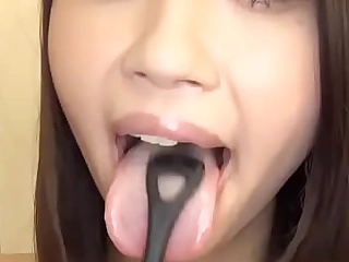 Japanese Asian Tongue Spit Face Nose Slurping Sucking Kissing Hand job Fetish - More at fetish-master.net