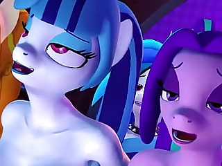 MLP Futanari Bellowing The Dazzlings In The Hot And Sexy Soiree of Futa Vinyl Scratch By Hentype