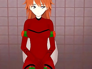 Asuka Langley uncultivated fucked in toilet