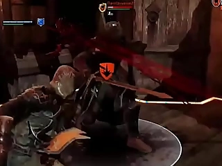 FOR HONOR Peacekeeper gets gangbanged by Dark-hued Prior and Raider