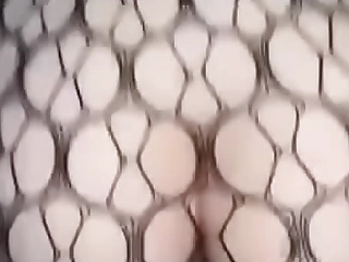 Fucking a Fat ASS WHITE GIRL in fishnets reverse cowgirl