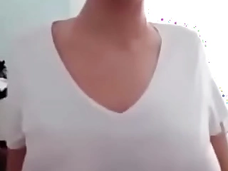 Turkish Chick With Huge Boobs Wets Her Tee-shirt