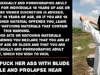 Hotkinkyjo fuck the brush ass with blude wine bottle and prolapse near straw bales