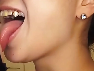 Japanese Asian Tongue Drool Face Nose Licking Sucking Kissing Handjob Good-luck piece - More at fetish-master.net
