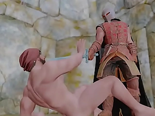 3D Gay Pornography - Guard gets horny to fuck warm bare man