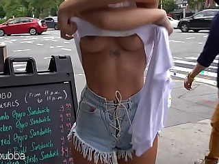 Dared to change her top In all directions PUBLIC!!