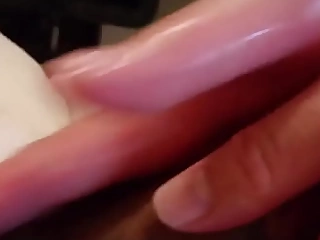 busty wife toying with my dick