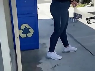 Candid ass Latina in tight jeans