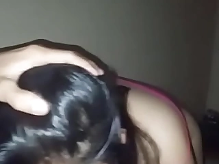 POV my wife blowjob in rosy tank top