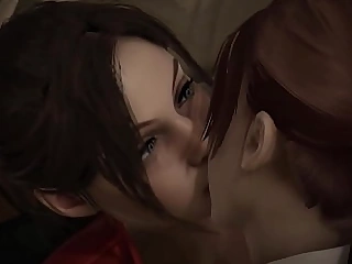 Resident Evil Double Futa - Claire Redfield (Remake) and Claire (Revelations 2) Sex Crossover
